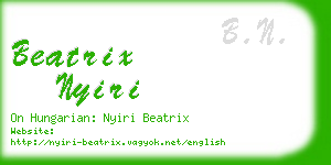 beatrix nyiri business card